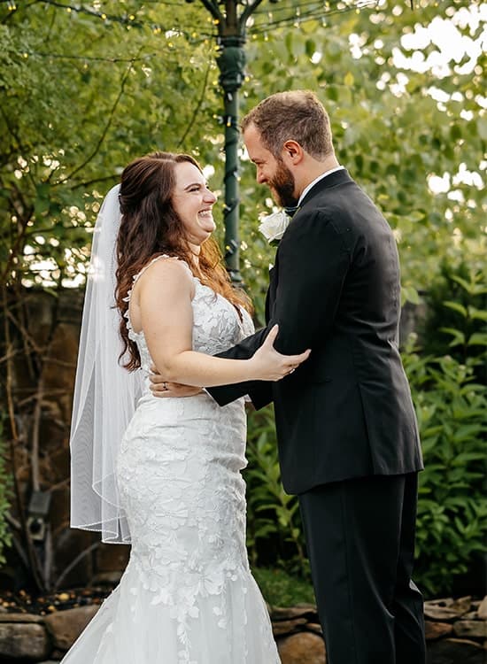 Digital wedding album preview on a tablet